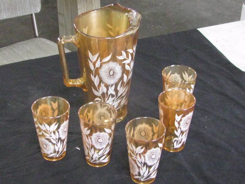 lot 95 image: Pitcher with Glasses