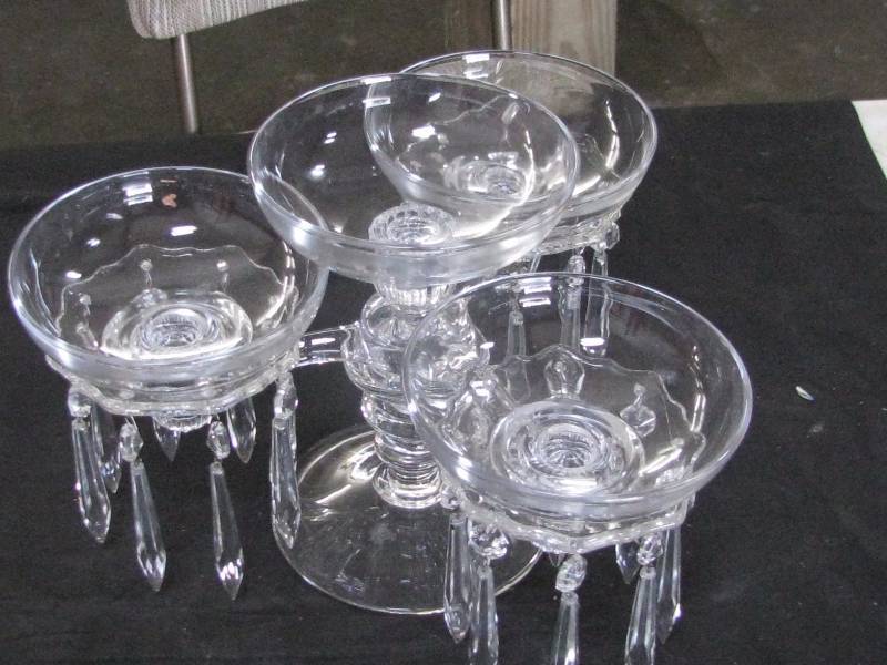 lot 107 image: Crystal Candelabra