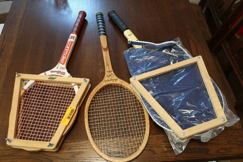 3 Vintage Tennis Racquets