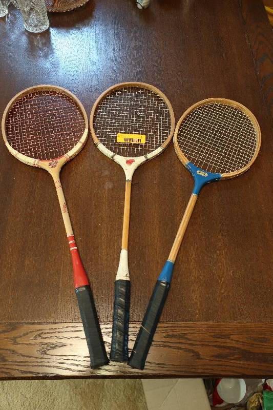 3 Vintage Badminton Racquets