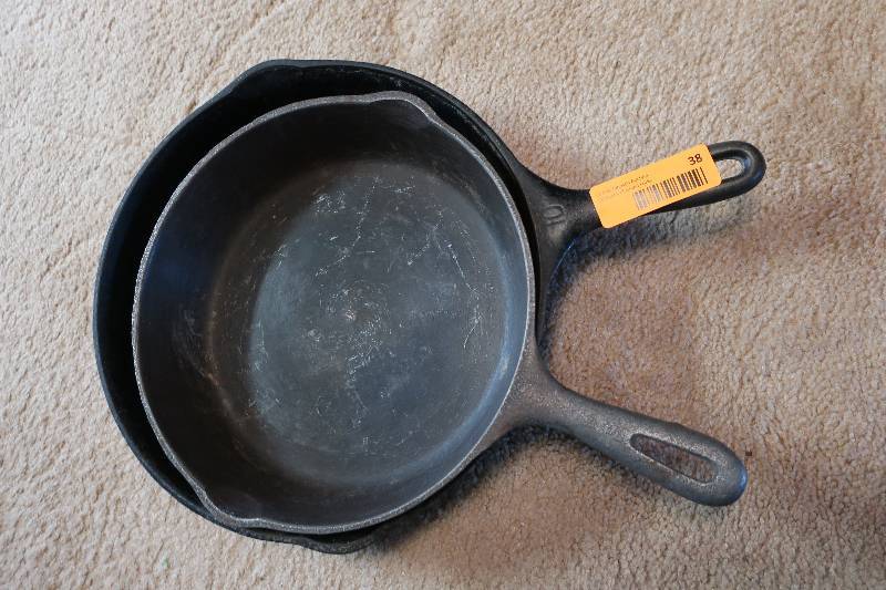 TWO CAST IRON SKILLETS