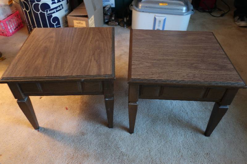 PAIR OF END TABLES