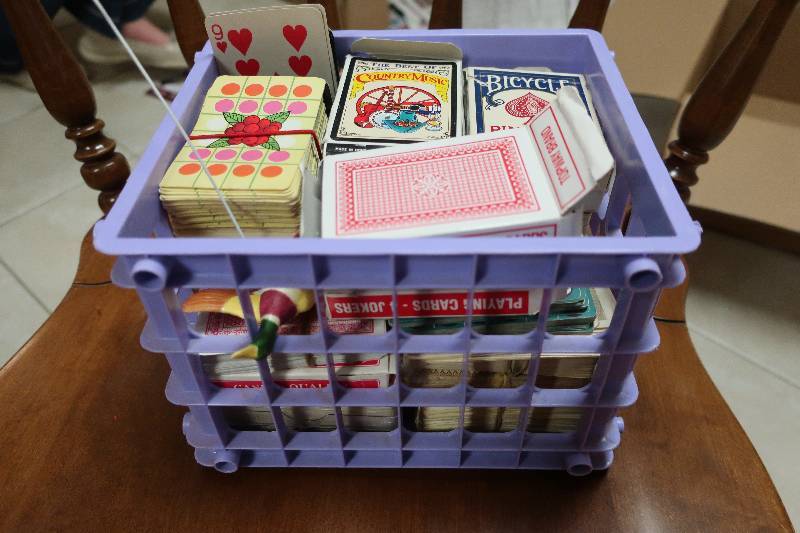 CRATE OF PLAYING CARDS