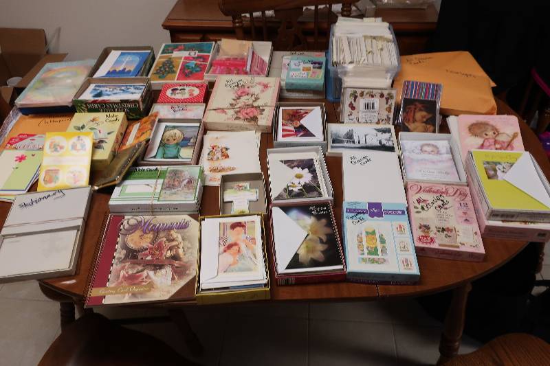 HUGE LOT OF STATIONARY AND 100s OF GREETING CARDS