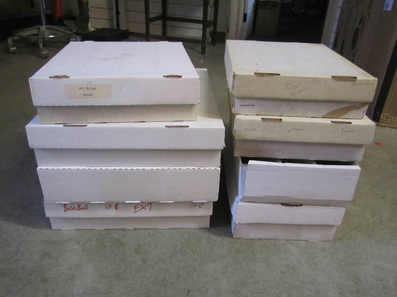 lot 42 image: Lot of 8 Boxes for Holding Sport Ca...