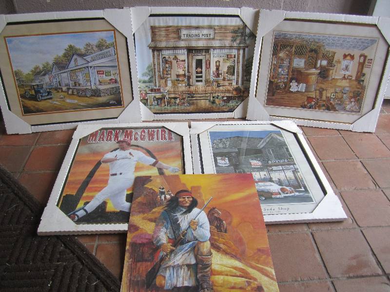 lot 56 image: Lot of 5 Framed Posters and an unfr...