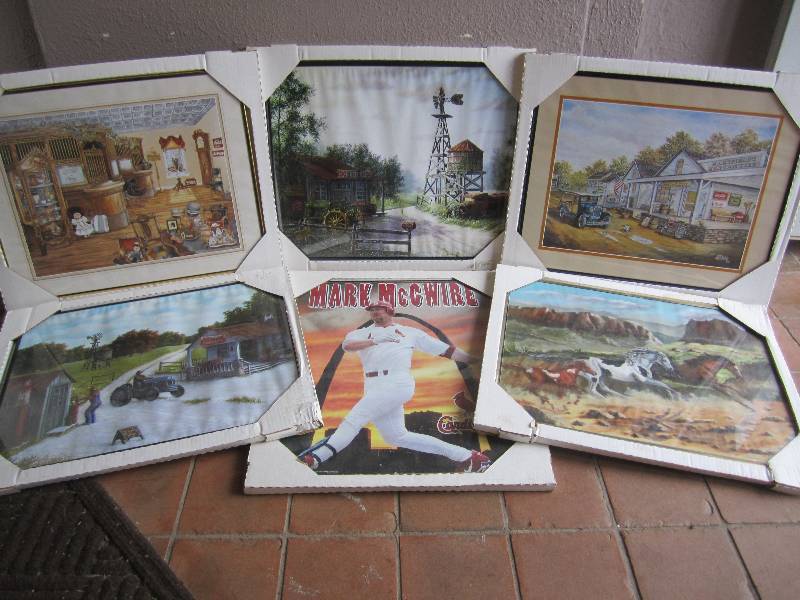 lot 57 image: Lot of 6 Framed Posters 16 x 20 O...
