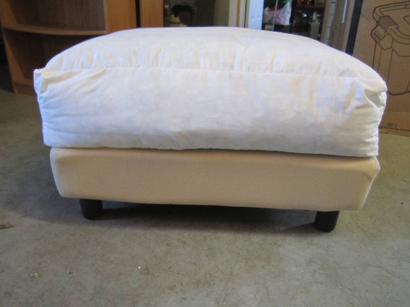 lot 63 image: Down Topped Ottoman. Slip cover for...