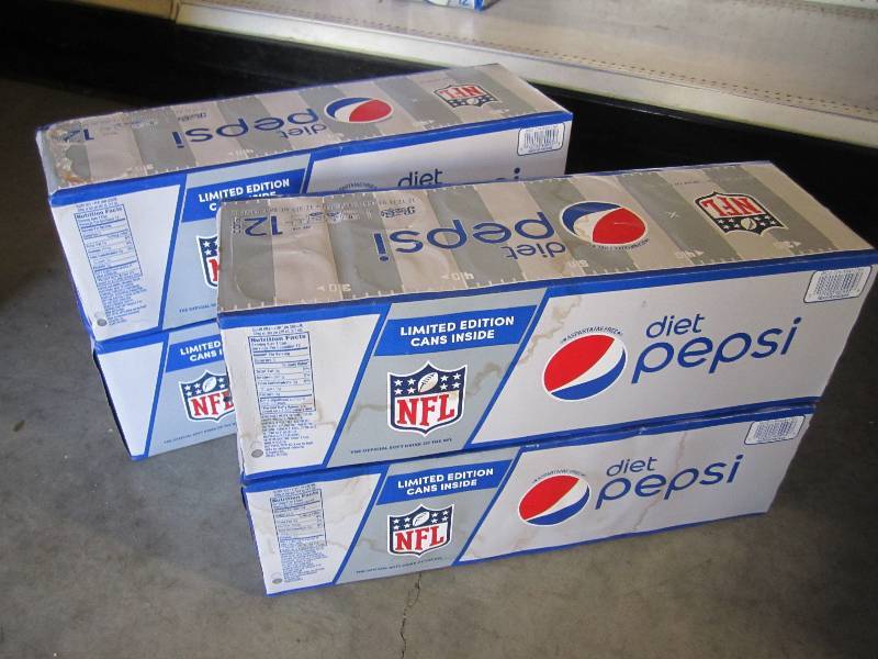 lot 139 image: Lot of 4 Diet Pepsi 12 Packs Best b...
