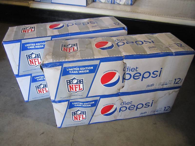 lot 141 image: Lot of 4 Diet Pepsi 12 Packs Best b...