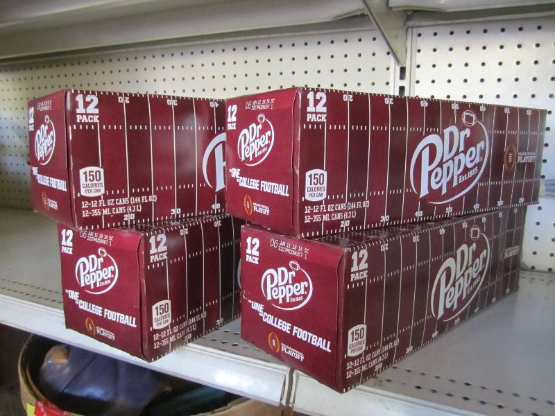 lot 145 image: Lot of 4 Dr Pepper 12 Packs Best by...