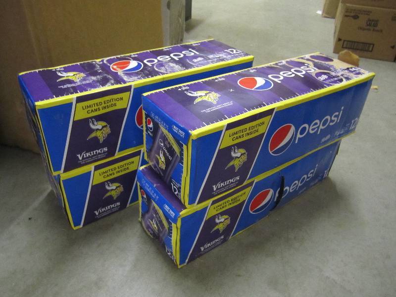 lot 146 image: Lot of 4 Pepsi 12 Packs Best by dat...