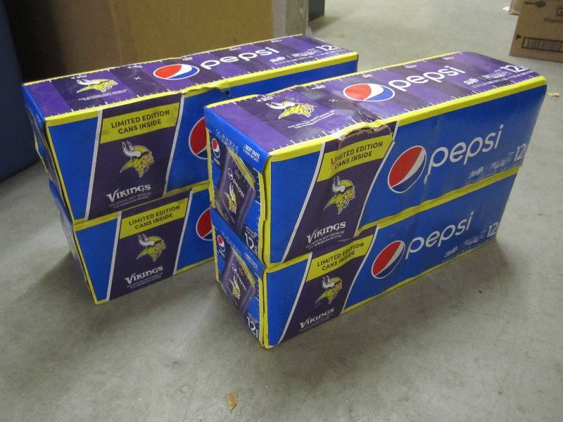 lot 147 image: Lot of 4 Pepsi 12 Packs Best by dat...