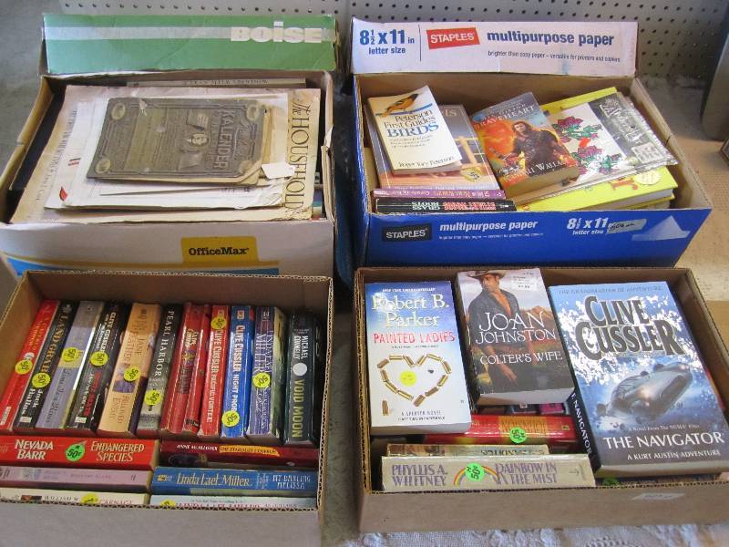 lot 224 image: 4 Boxes Full of Misc. Books...