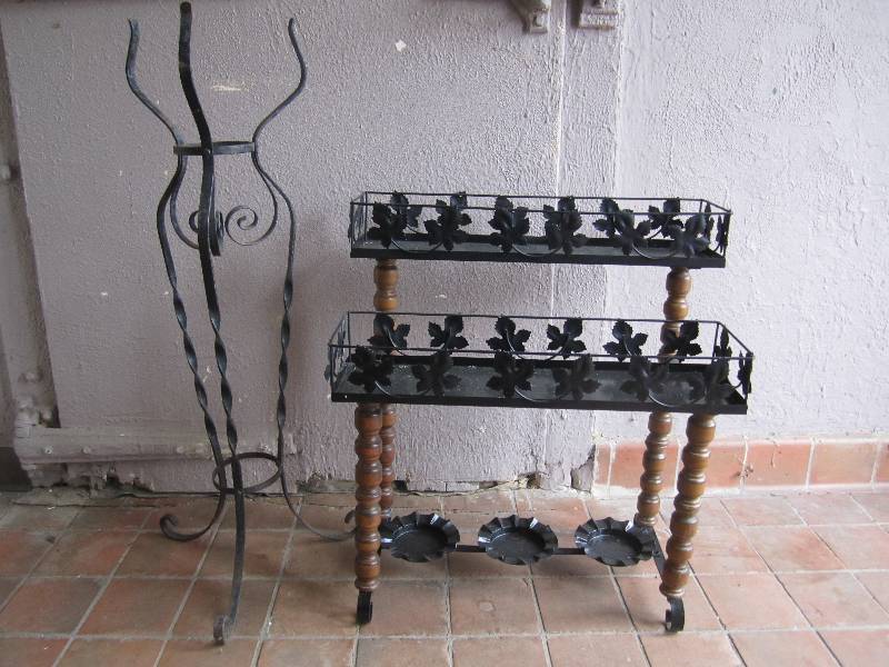 lot 228 image: 2 Plant Stand Holders Tallest is 39...