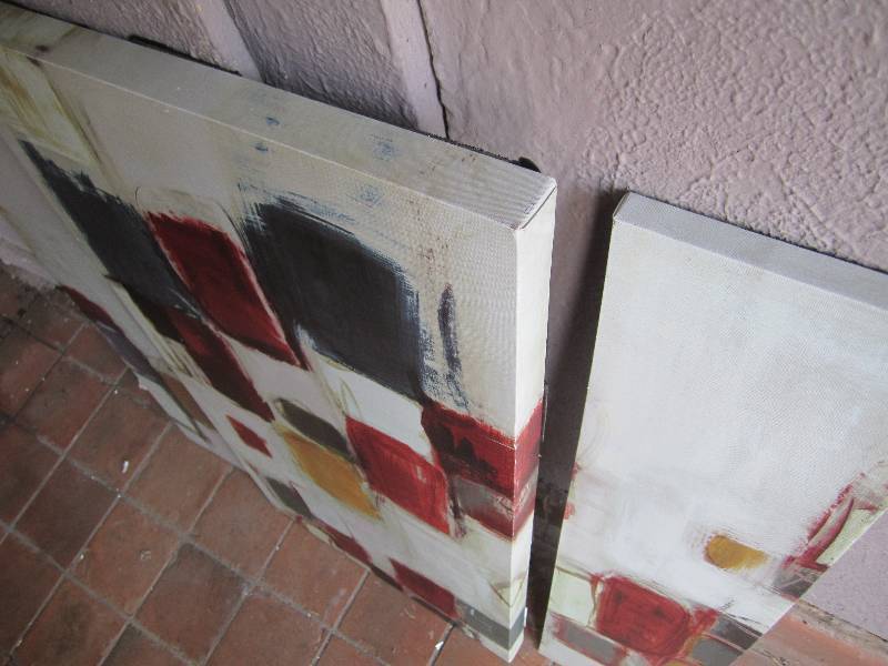 lot 302 image: 3pc Wall Decor Middle is 18 x 36 S...