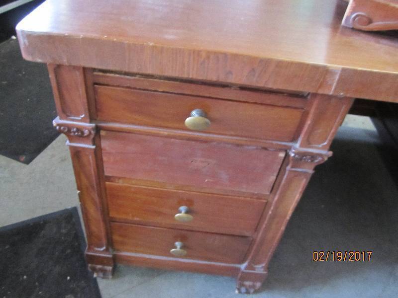 lot 311 image: Antique solid wood desk, by Loten -...