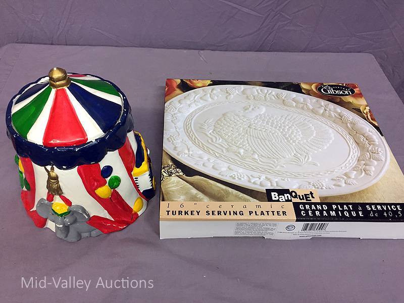 16 serving platter & cookie jar