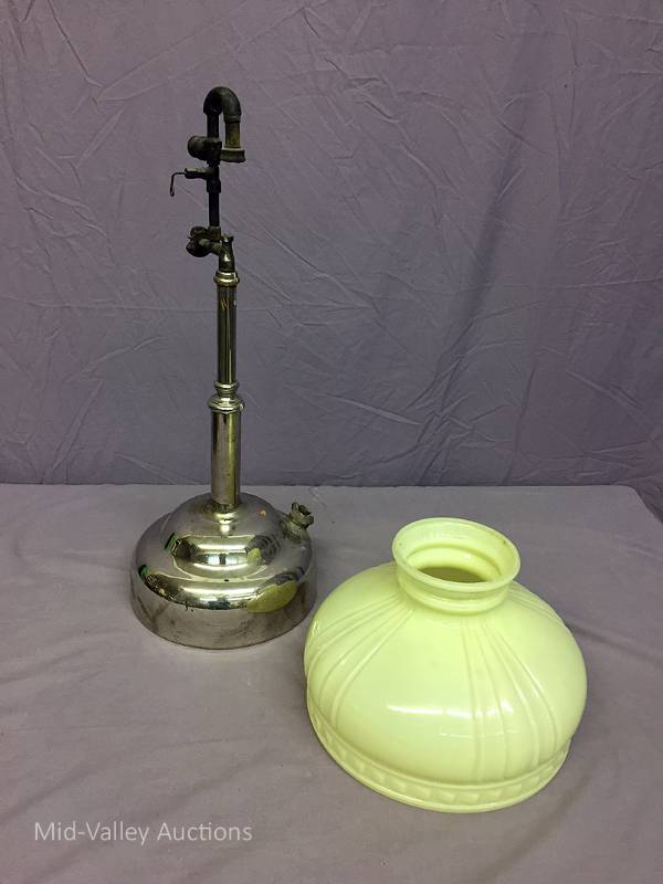 Vintage gas lamp with glass