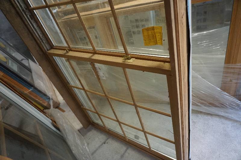 lot 23 image: Pella Designer Series Large Casement Window With Top Transom Window and Traditional Wood Grille