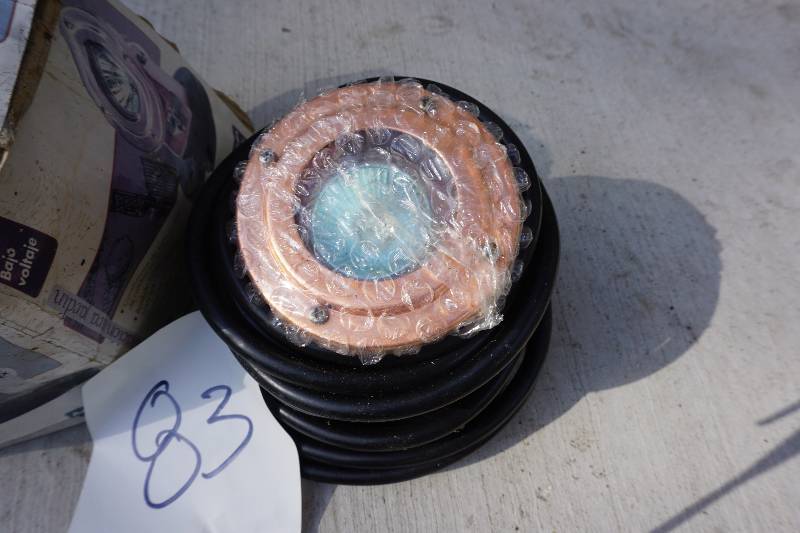 lot 83 image: Set of 2 - Manor House Brand Solid BrassCopper Low Voltage Submersible 50 Watt Halogen Pond Accent Lights