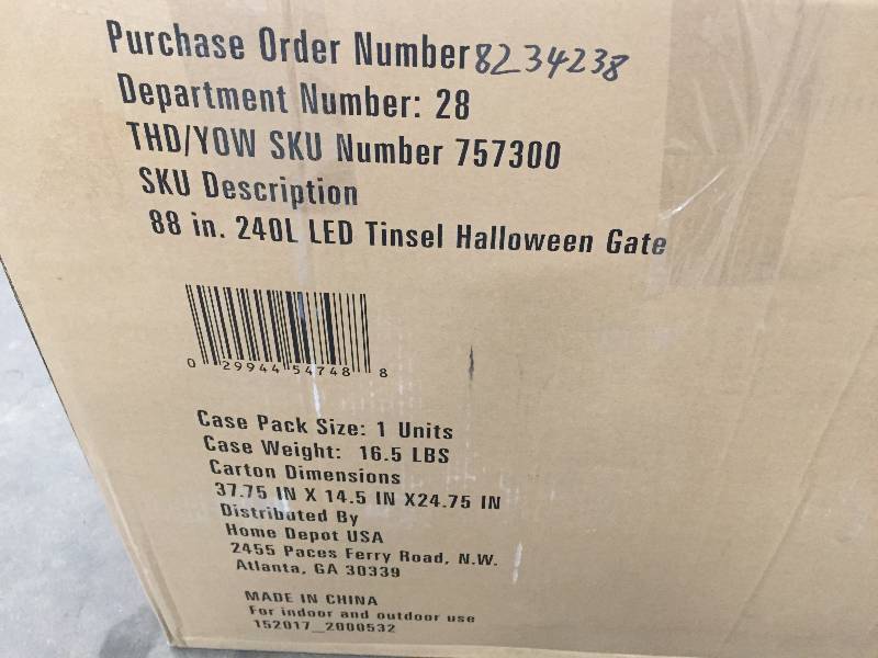 lot 30 image: 9 ft. Standing Skeleton T-Rex Dinosaur with LED Illuminated Eyes
