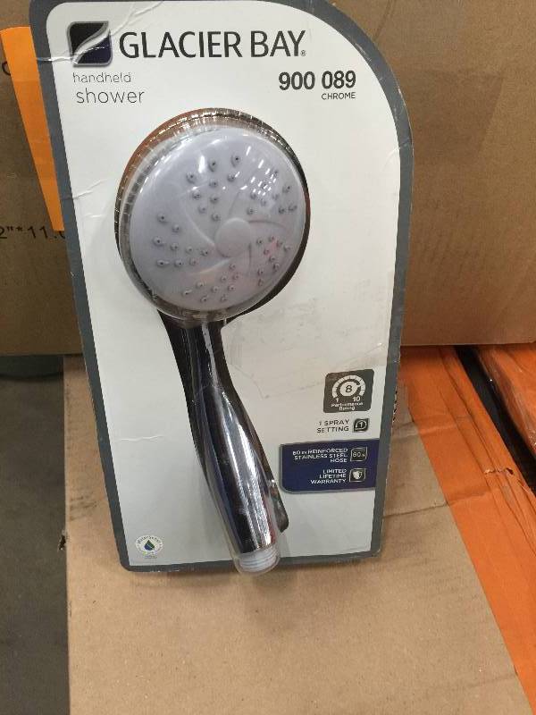 lot 37 image: Glacier Bay 1-Spray Hand Shower in Chrome