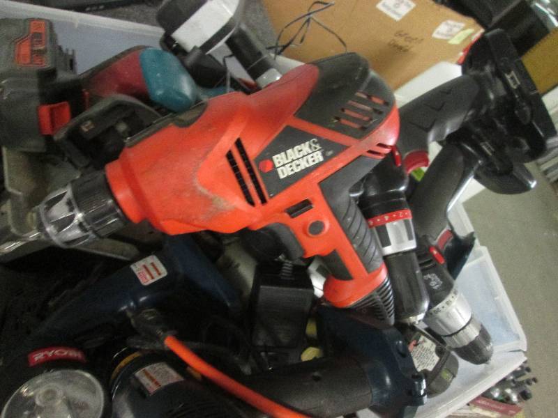 lot of corded and cordless drills,s...