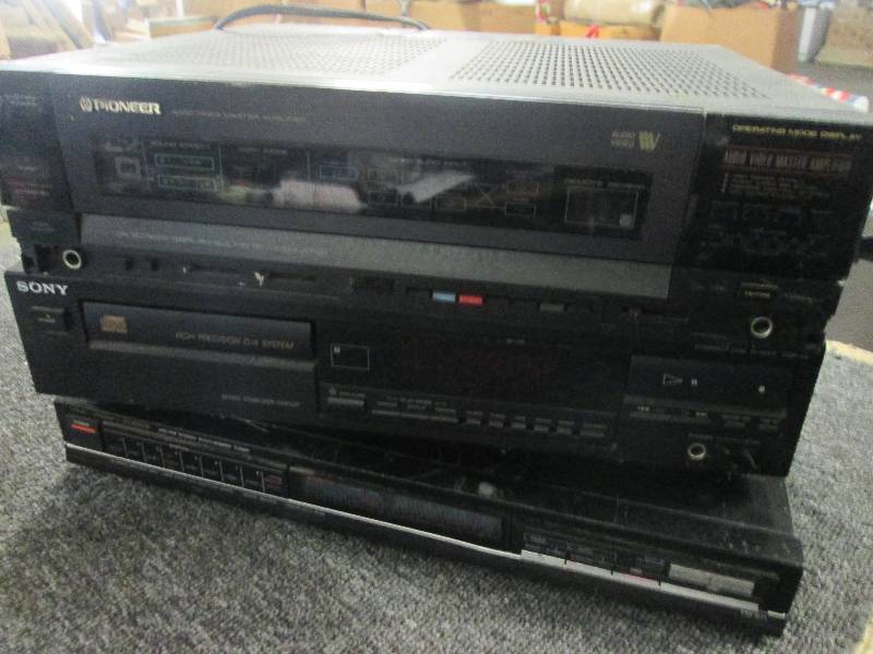 1 pioneer amplifier , 1 sony cd pla...