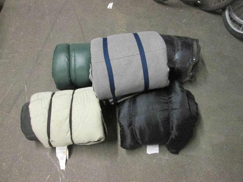5 sleeping bags ...