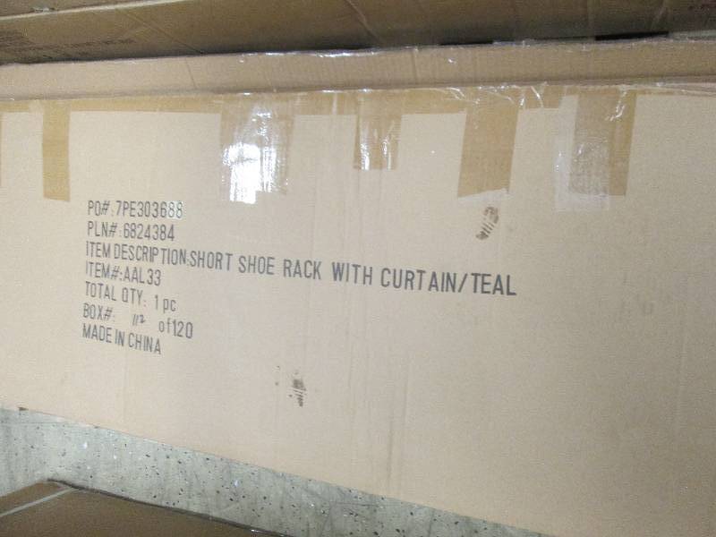 Scrolled Short Shoe Rack, open box,...