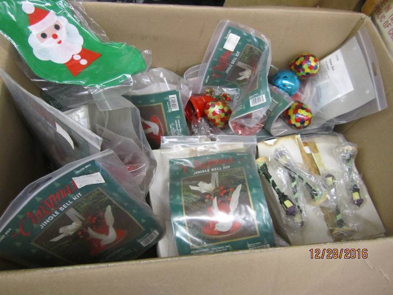Box of vintage Christmas ornaments...
