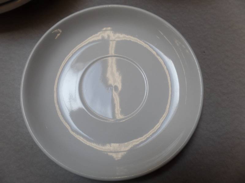 lot 911 image: WHITE CERAMIC SAUCERS