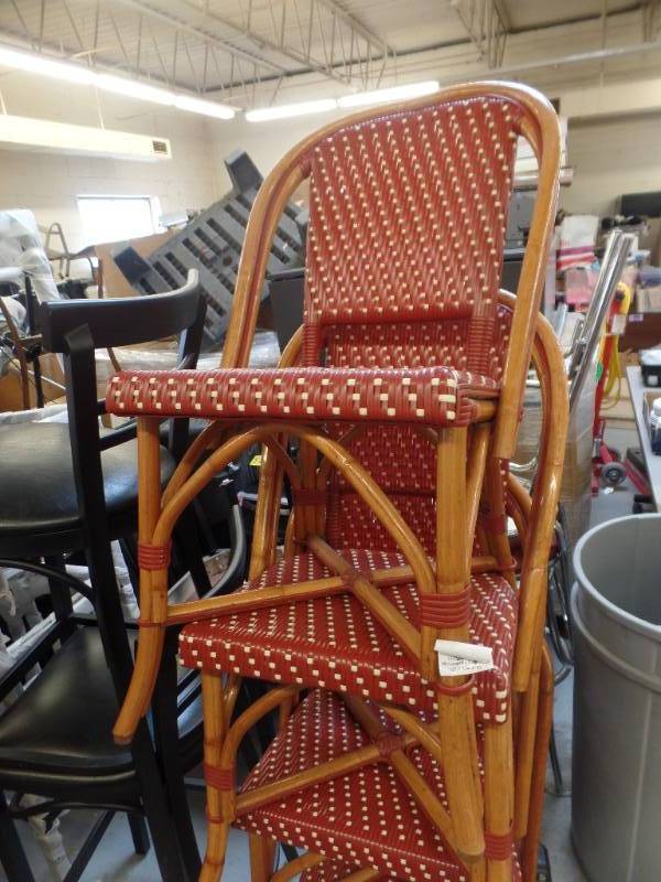 lot 952 image: WOVEN CAFE CHAIRS