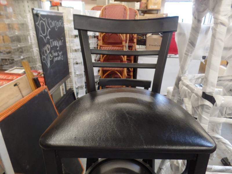 lot 953 image: METAL BAR CHAIRS WITH EXTRA SEATS