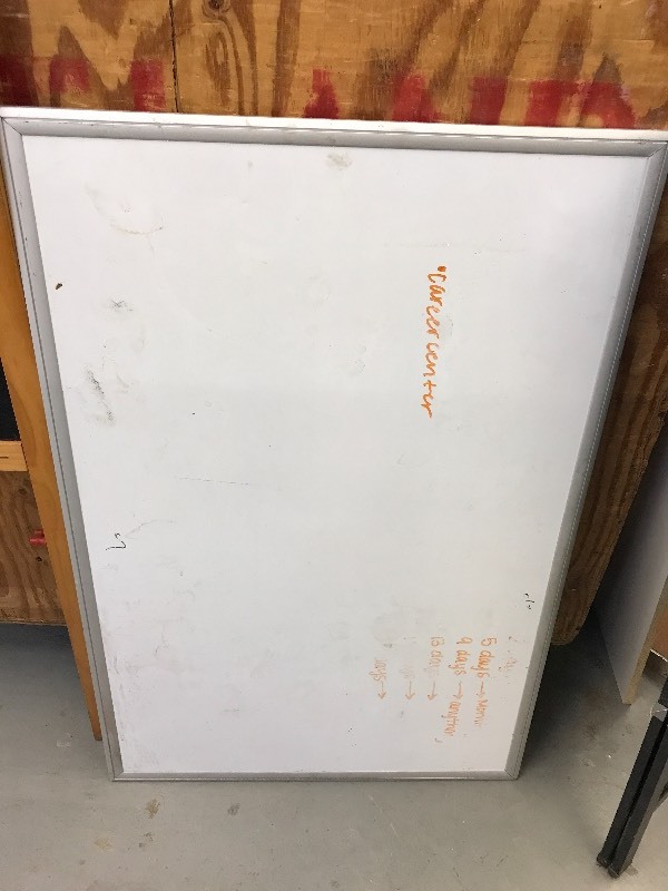 lot 967 image: WHITE BOARD AND DUAL-SIDED EASEL