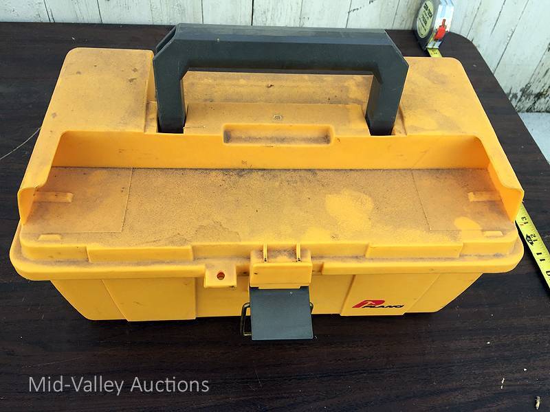lot 100 image: Yellow Plano Tool Box
