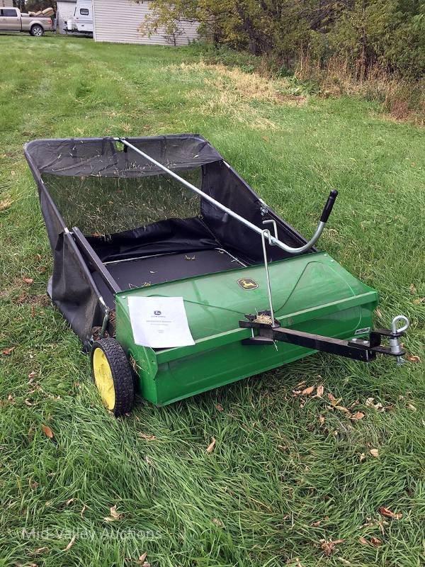 lot 5 image: John Deere lawn sweeper