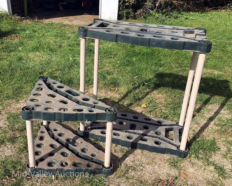 lot 13 image: Rubbermaid Yard Tool Racks