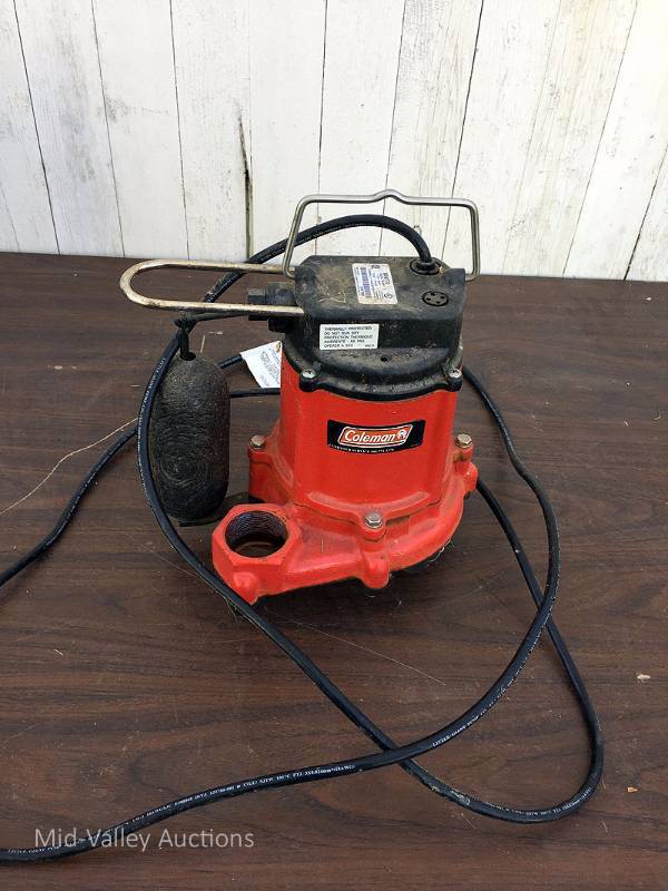 Coleman Sump Pump MERRITT JOHNSON MOVING SALE HATTON ND KBID