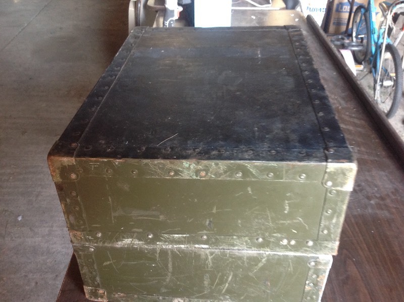 lot 297 image: Metal chest & contents