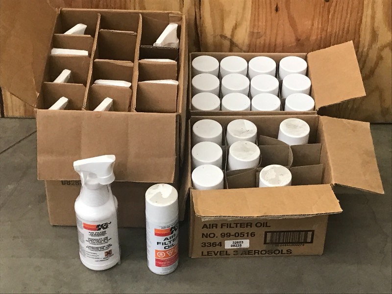 lot 15 image: Lot Of K&N Air Filter Oil, K&N Air ...