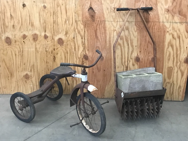lot 20 image: Lot Of Antique Junior Tricycle & A...