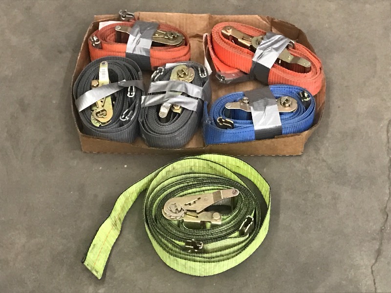 lot 34 image: Flat Of E-Track Ratchet Straps ...