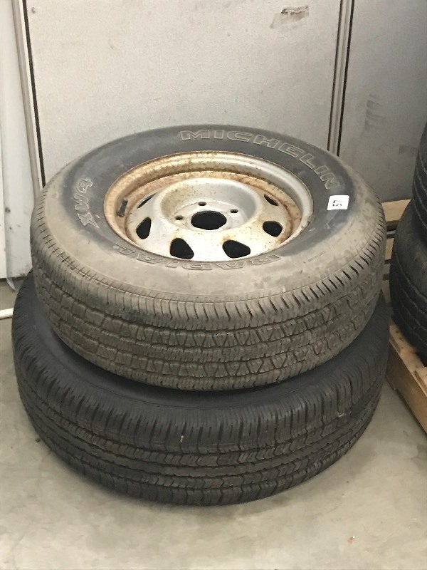 lot 57 image: (2) Tires (1) Michelin P2357015 ...