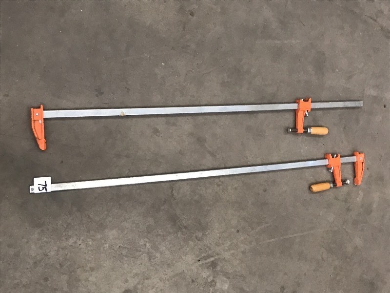 lot 75 image: (2) 36 Steel Bar Clamps ...