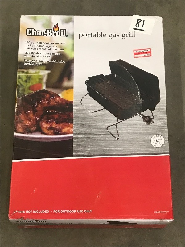 lot 81 image: Unused Char-Broil Portable LP Gas G...