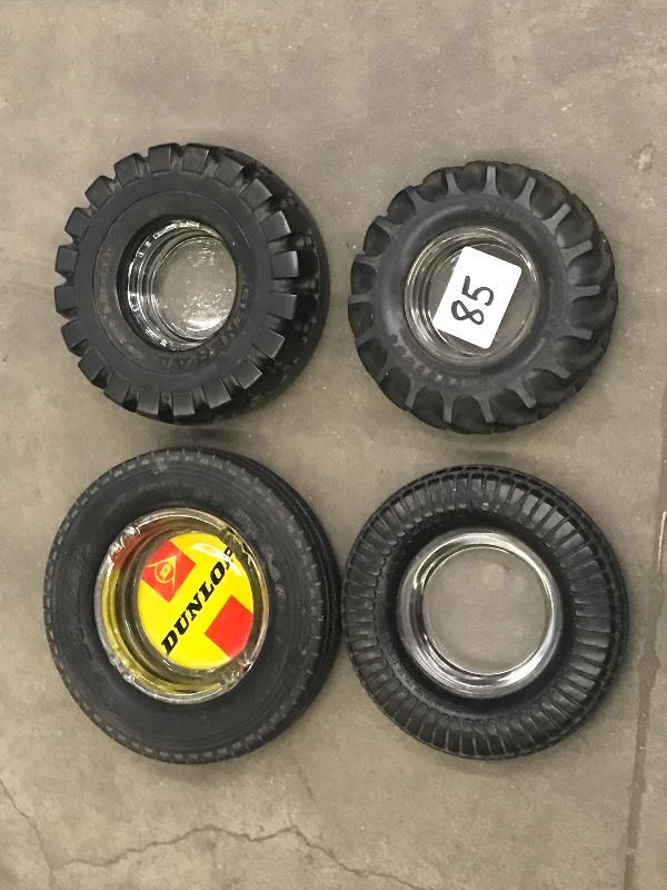 lot 85 image: Lot Of (4) Tire Ash Trays ...