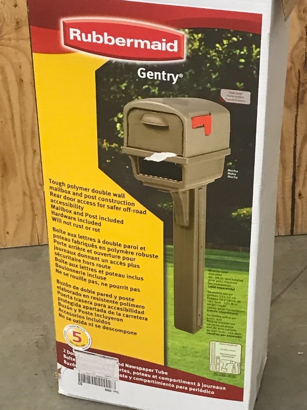 lot 88 image: Rubbermaid Gentry Mailbox, New-In-B...