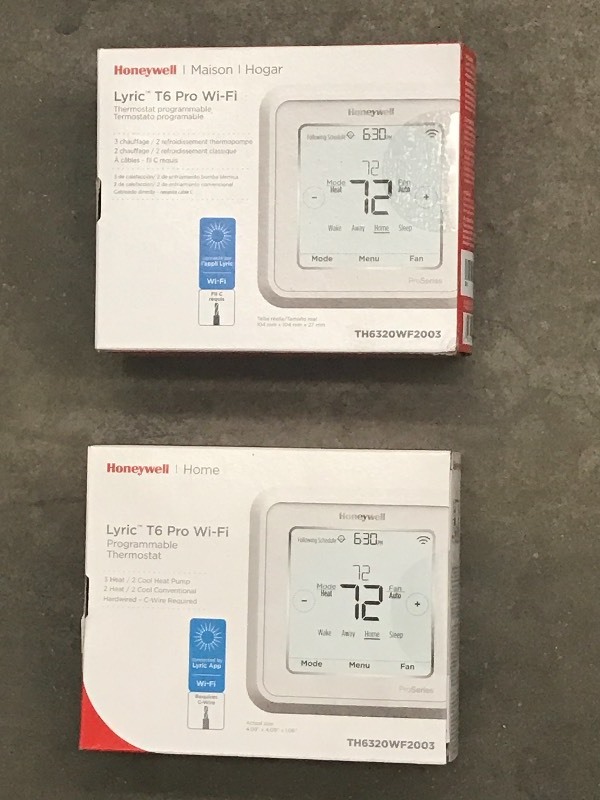 lot 97 image: (2) New Honeywell Lyric T6 Pro Wi-F...